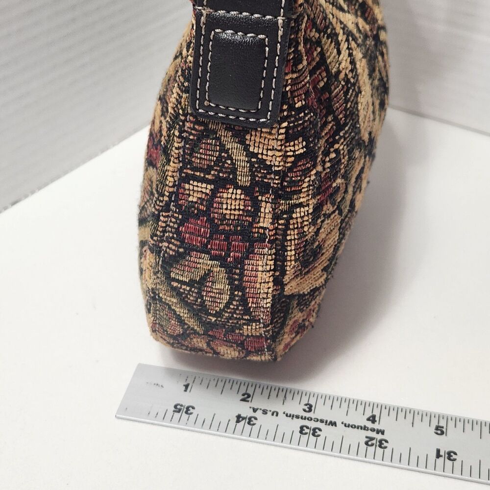 VTG Fossil Tapestry Carpet Hobo Bag Grandmacore Boho Cottagecore 90s Great 75088 - Picture 8 of 16